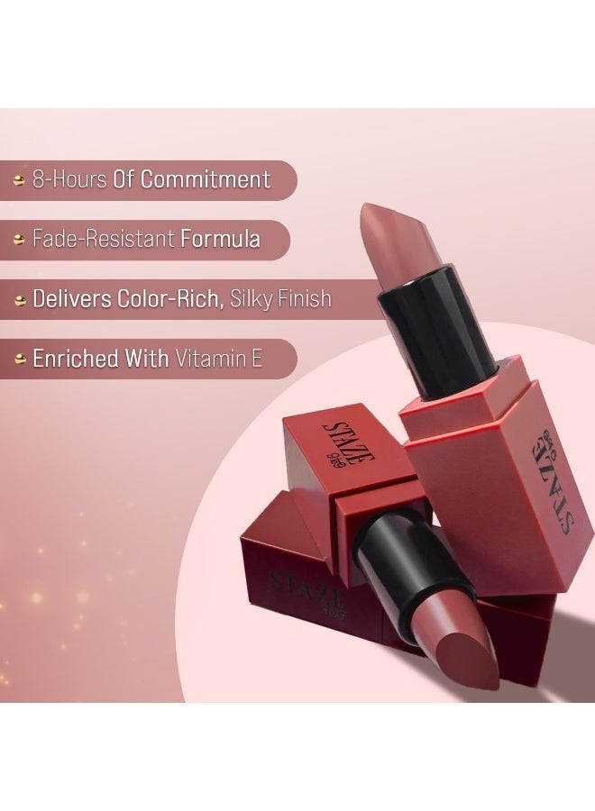 Staze 9to9 Moments of Love - Set of 3 Creamy Matte Lipsticks | Long-Lasting | One Swipe Pigment | Enriched with Vitamin E | Hydrating Matte Formula | Perfect for Gifting | 12.6g - Image 2